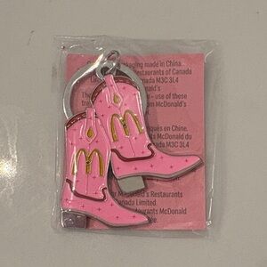 McDonald's Pink Boot Keychain Set